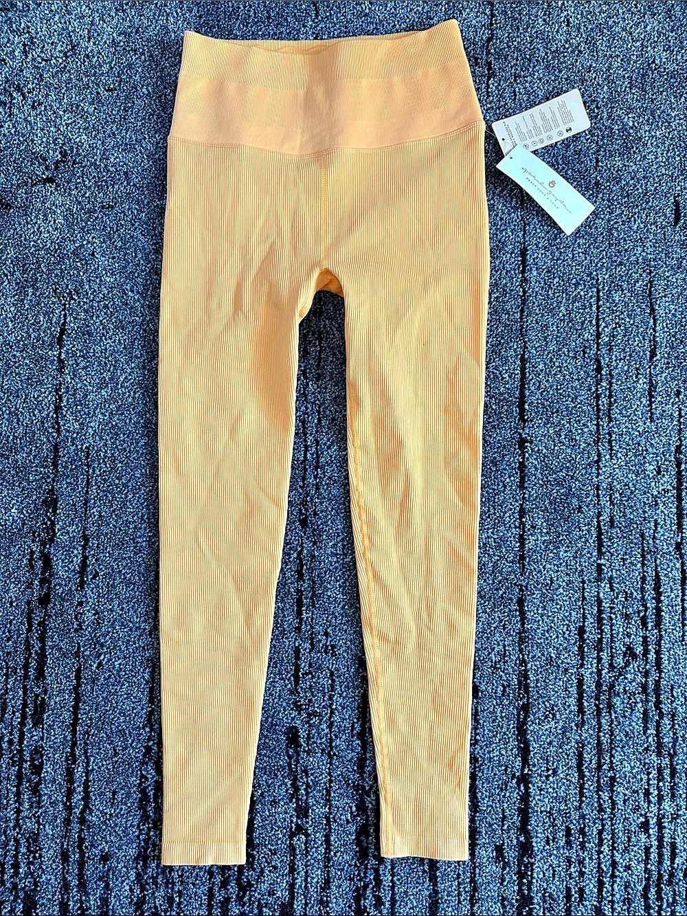 Spiritual Gangster Love Sculpt Legging Ribbed Leggings in Yellow XS/S NWT